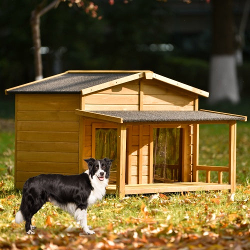 Large Wooden  Hut Style  Dog House