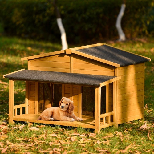 Large Wooden  Hut Style  Dog House